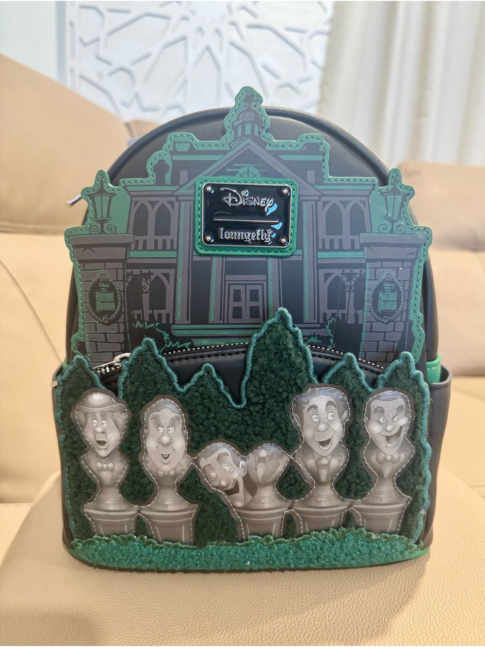 NWT Loungefly Haunted Mansion singing Bustles glow-in-the-dark